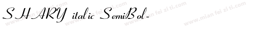 SHARY italic SemiBol字体转换